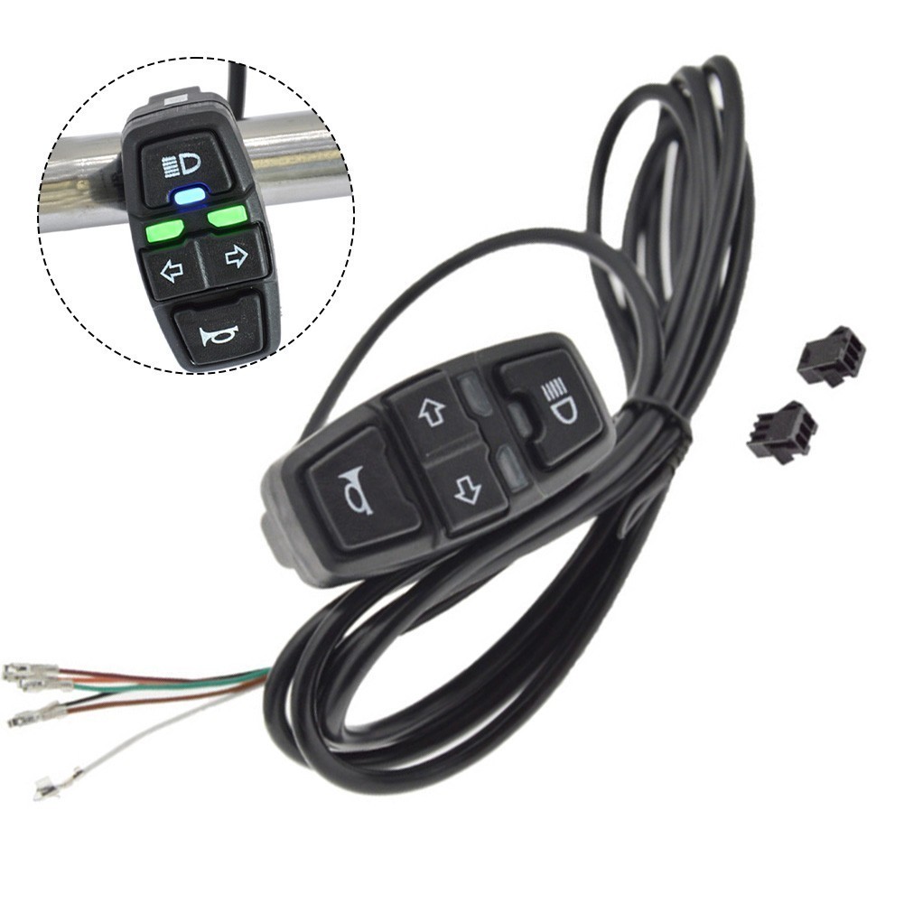 Electric bike bicycle three in one switch for horn headlight turn ...
