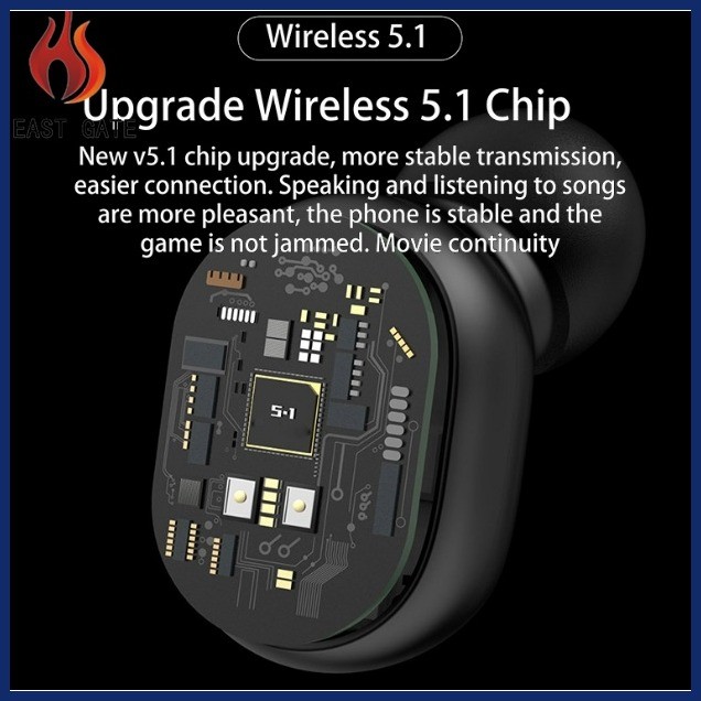 ∮ EAST GATE TWS 5.0 E6S Headset earphone Stereo Earbuds Mini Noise ...
