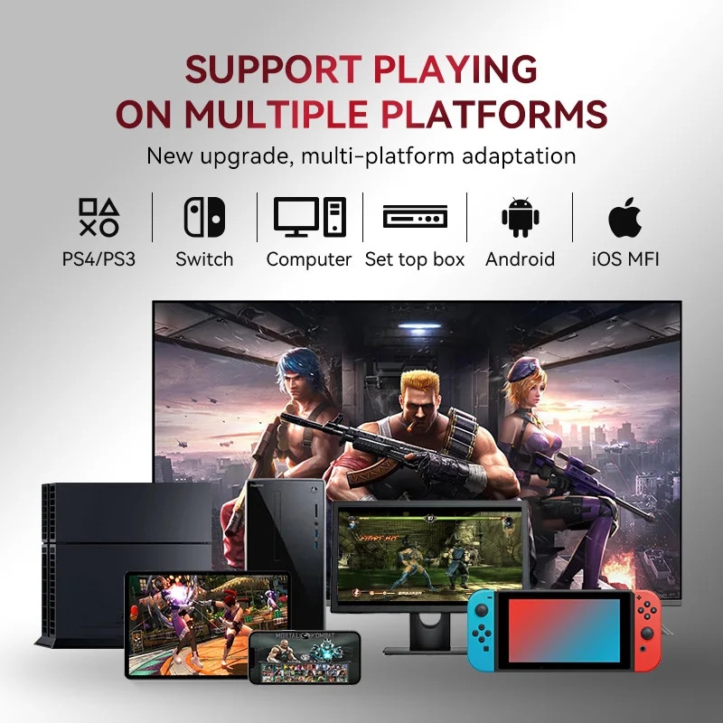 Mini Wireless Bluetooth Retro Arcade Console Game Joystick Controller ...