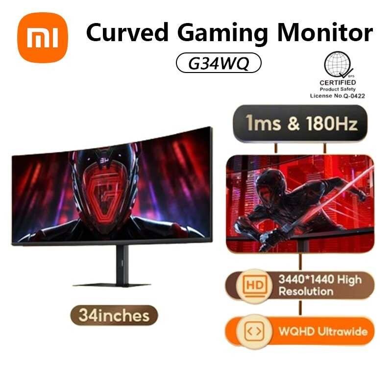 Xiaomi Redmi 34 Inch Curved Gaming Monitor G34WQ 180Hz High Refresh ...