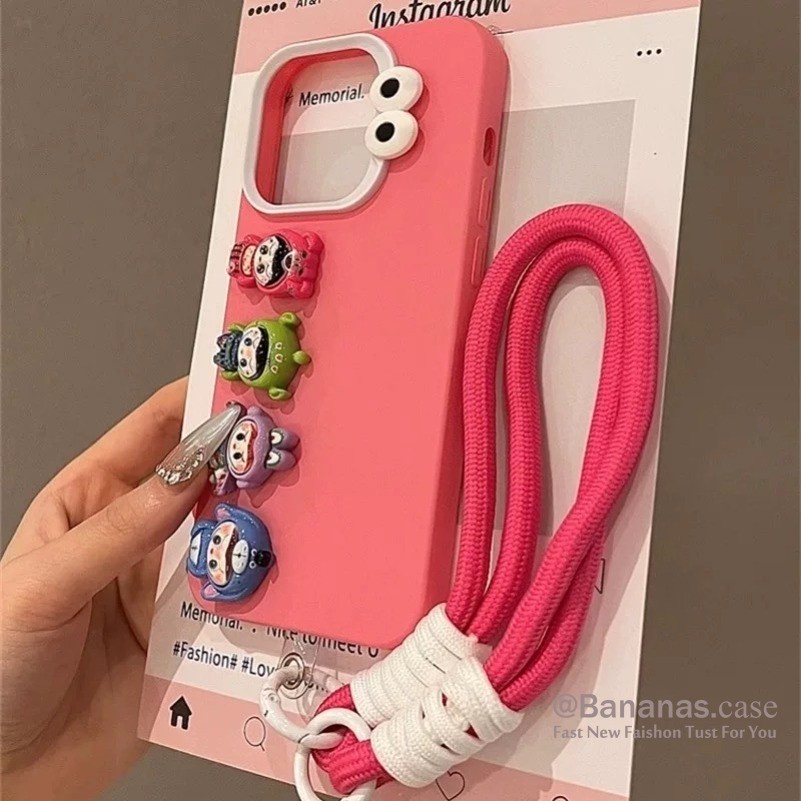 iPhone 15 14 13 12 11 Pro Max X Xr Xs Max Phone Case 3D DIY Cartoon