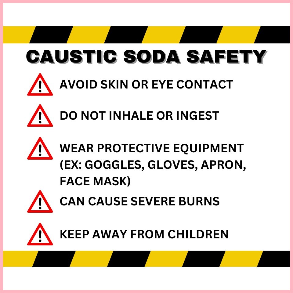 ☢ Caustic Soda Flakes (Lye) 1KG for Soapmaking, Drain Unclogging