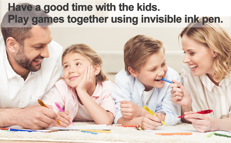 Invisible Ink Pen Spy Pen with UV Light, Magic Marker for Secret ...