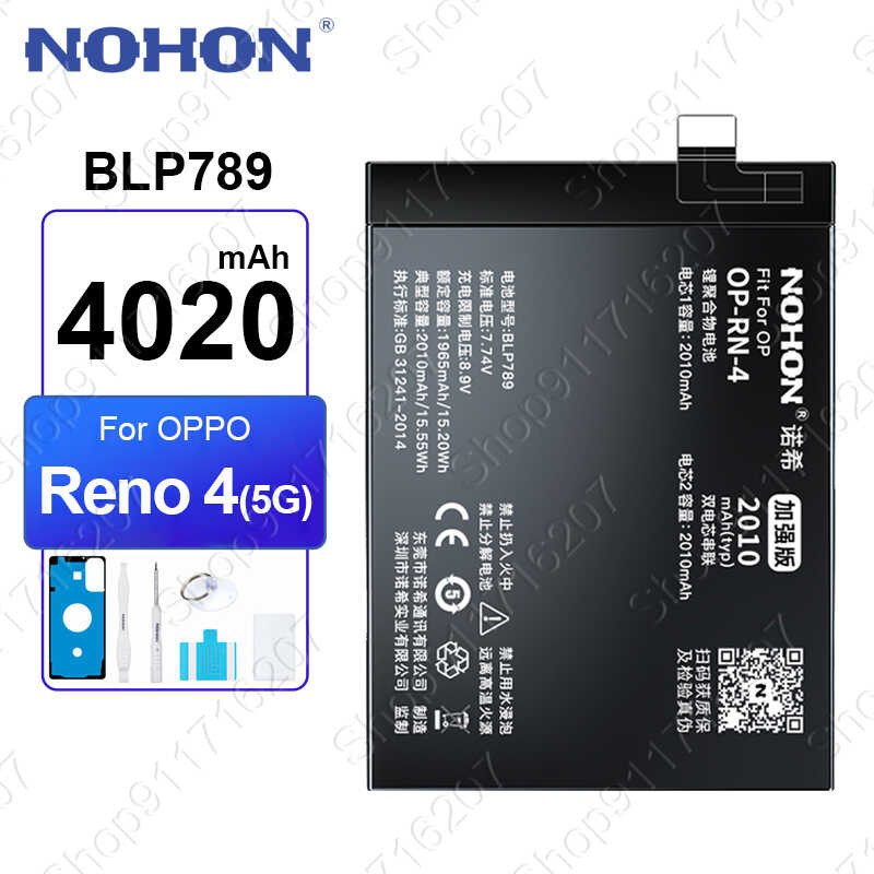 OHON Battery For OPPO Reno 4 5G 4G / 4 SE 4Se / 4 Pro 4Pro Blp789 ...
