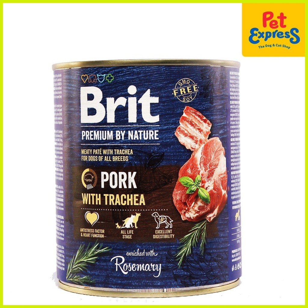 ⭐ ♧ Brit Premium by Nature Pork with Trachea Wet Dog Food 800g Shopee