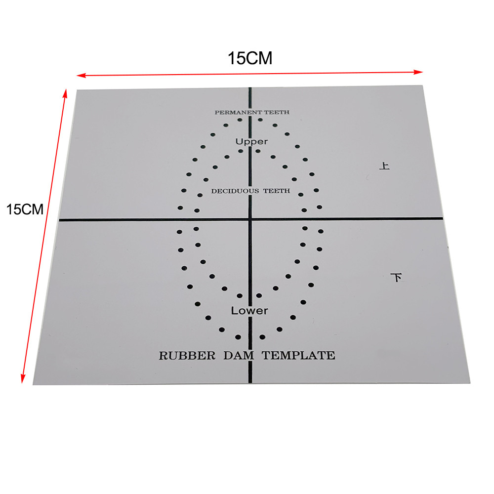 Dental Rubber Dam Punch Hole Positioning Board Barrier Acrylic Template