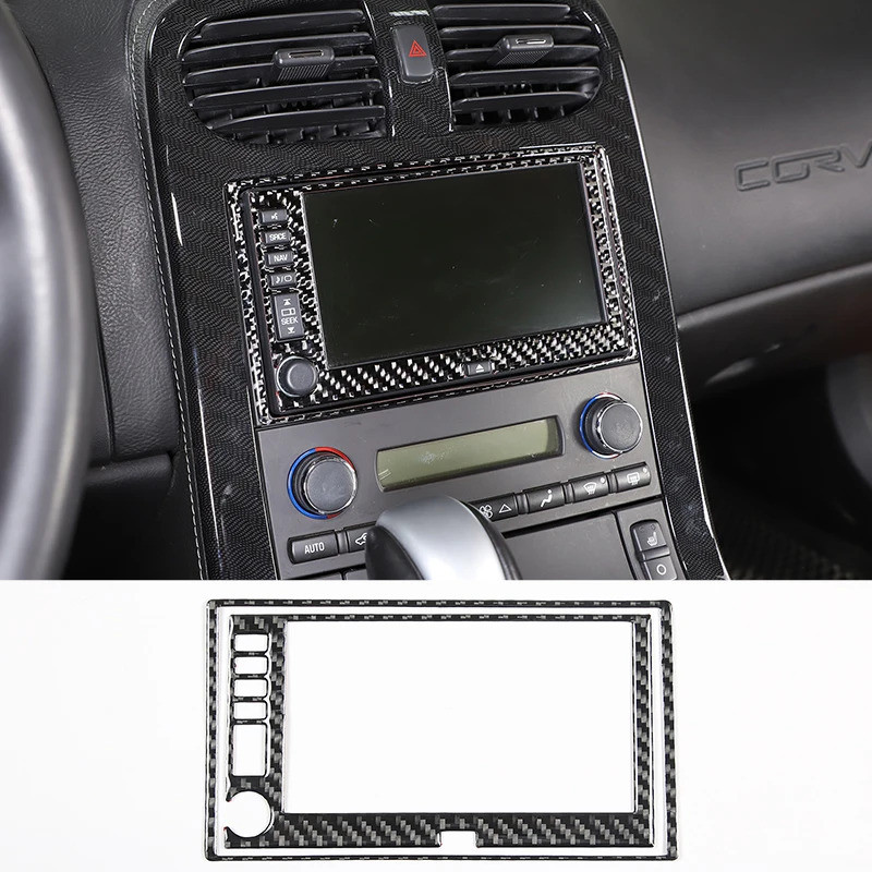 For Chevrolet Corvette C6 2005-2013 Soft Carbon Fiber Central Control ...