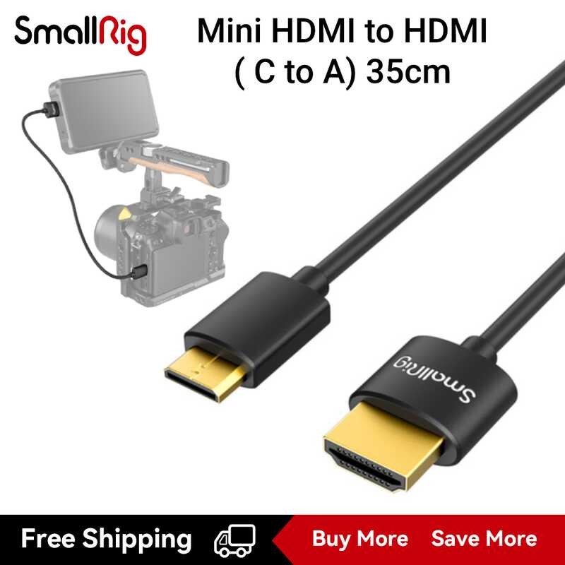 Smallrig Mini Data (C A) 35Cm HDMI 2.0 Supports Resolution Up To 4K