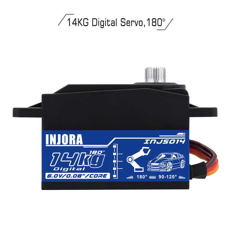 14Kg Injs014 Metal Gear Digital Core Servo Low Profile Para Sa 1/10 RC