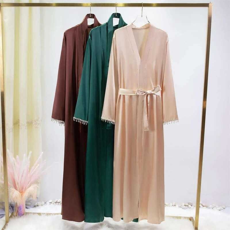 Muslim Eid Tassel Kimono Cardigan Ramadan Abayas For Women Dubai Turkey ...