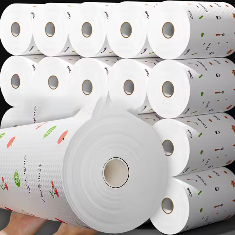 Disposable Lazy Rags / Washable Paper Non-woven Dish Cloths / Kitchen ...