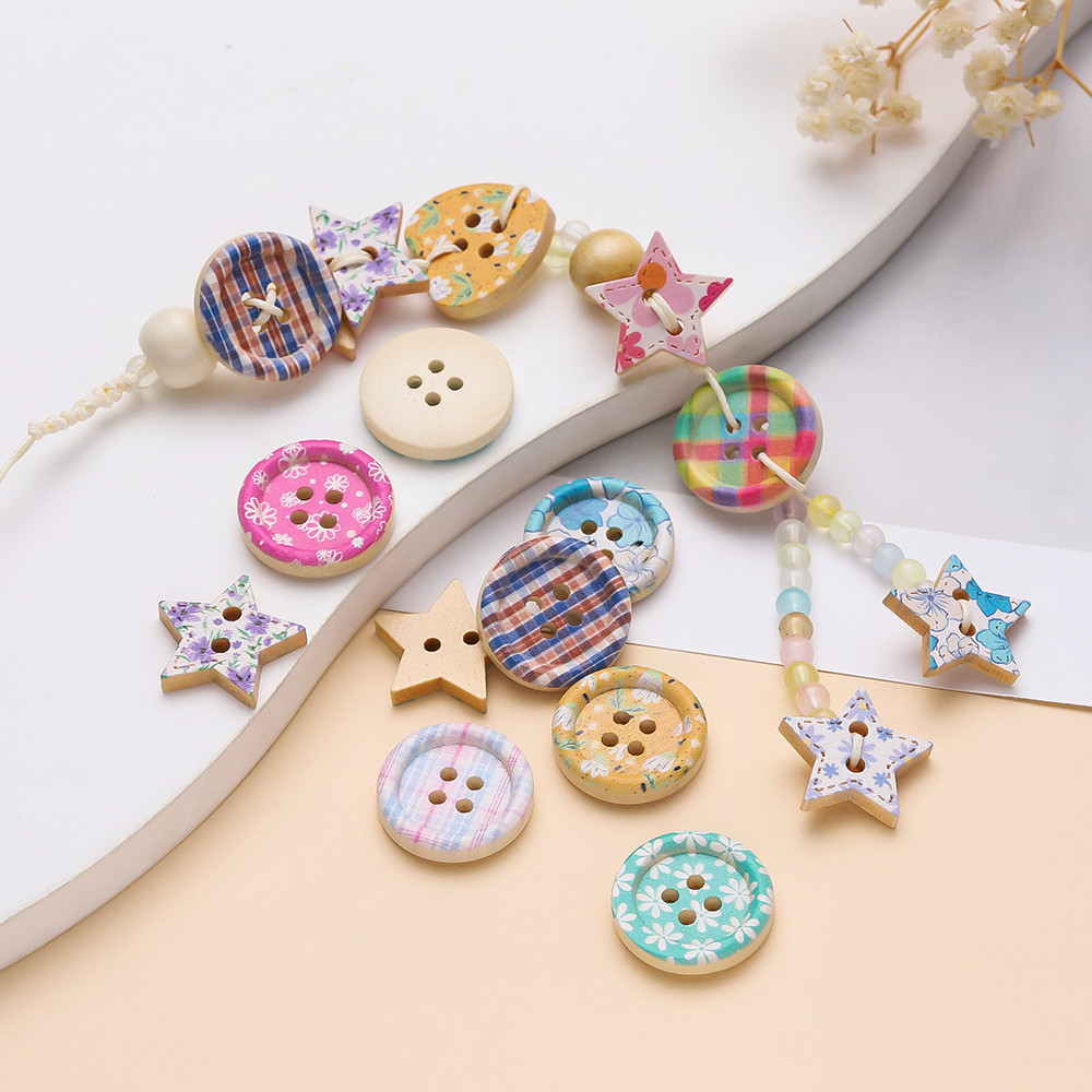 St. kunkka 5-10Pcs Cute Printed Buttons for DIY Handmade Accessories ...