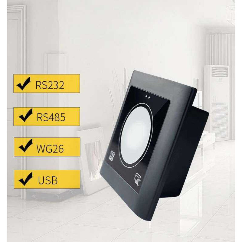 IC RFID Card 2D QR Code Reader Support Wg26/34 Format Rs485 Rs232/ TTL ...