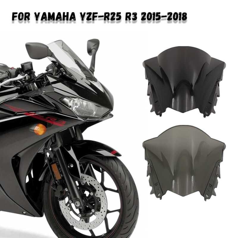 Para sa Yamaha YZF R25 YZF-R3 YZF-R25 R3 2015-2018 Windscreen ...