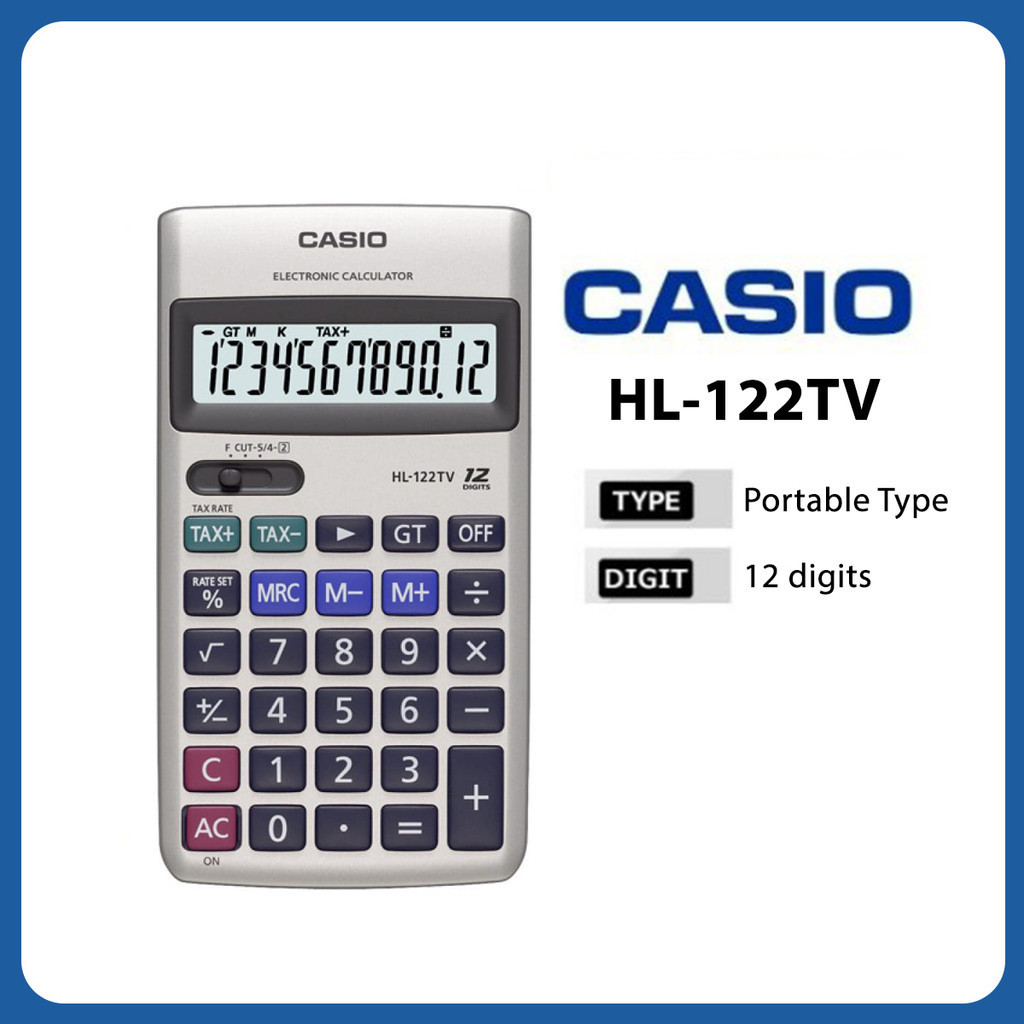 Casio HL-122TV Practical Calculators (Battery-operated) TRAVEL