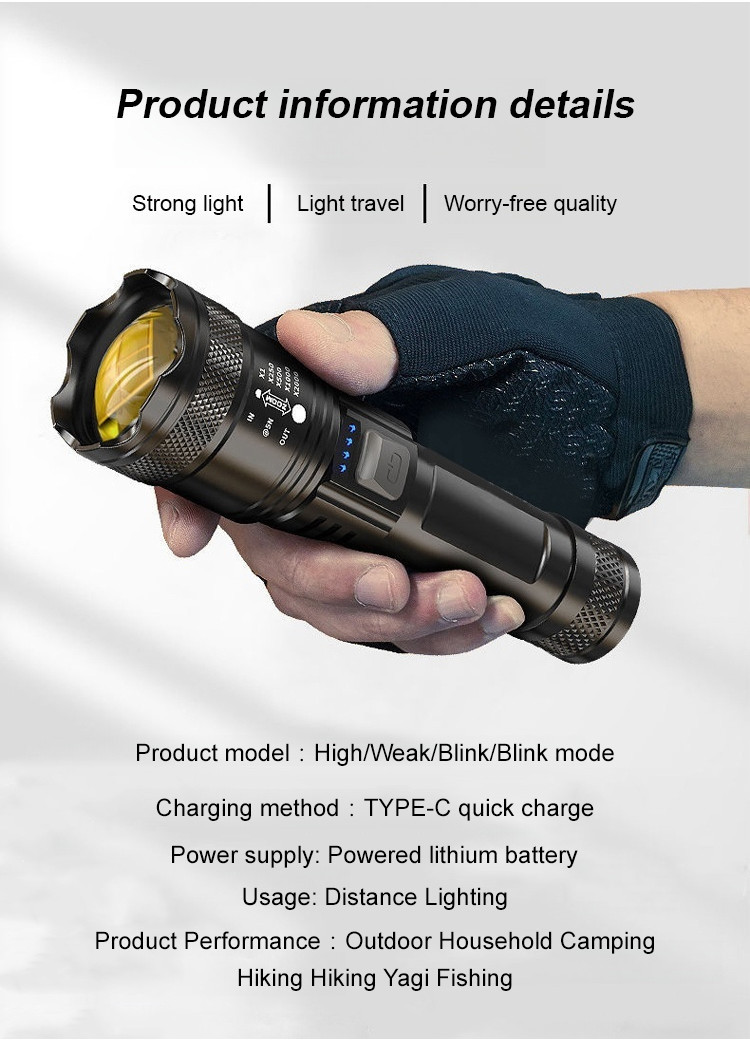 Portable Telescopic Spotlight Outdoor Patrol Lighting | Shopee Philippines