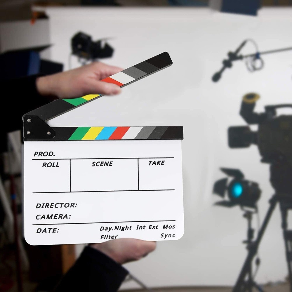 Photogrpahy Prop Acrylic Clapboard Clapperboard Dry Erase Director Film ...