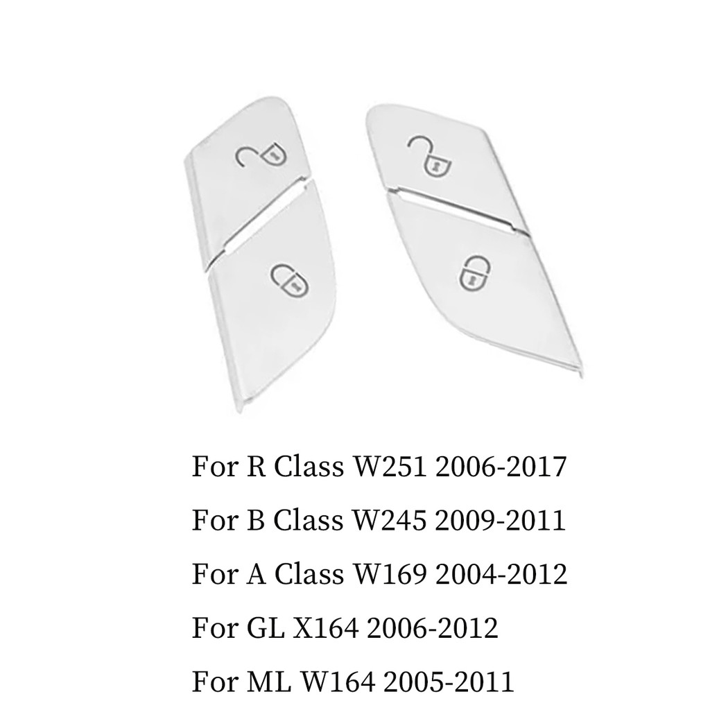 Car Door Lock Unlock Switch Button Cover Sticker Decals For Mercedes