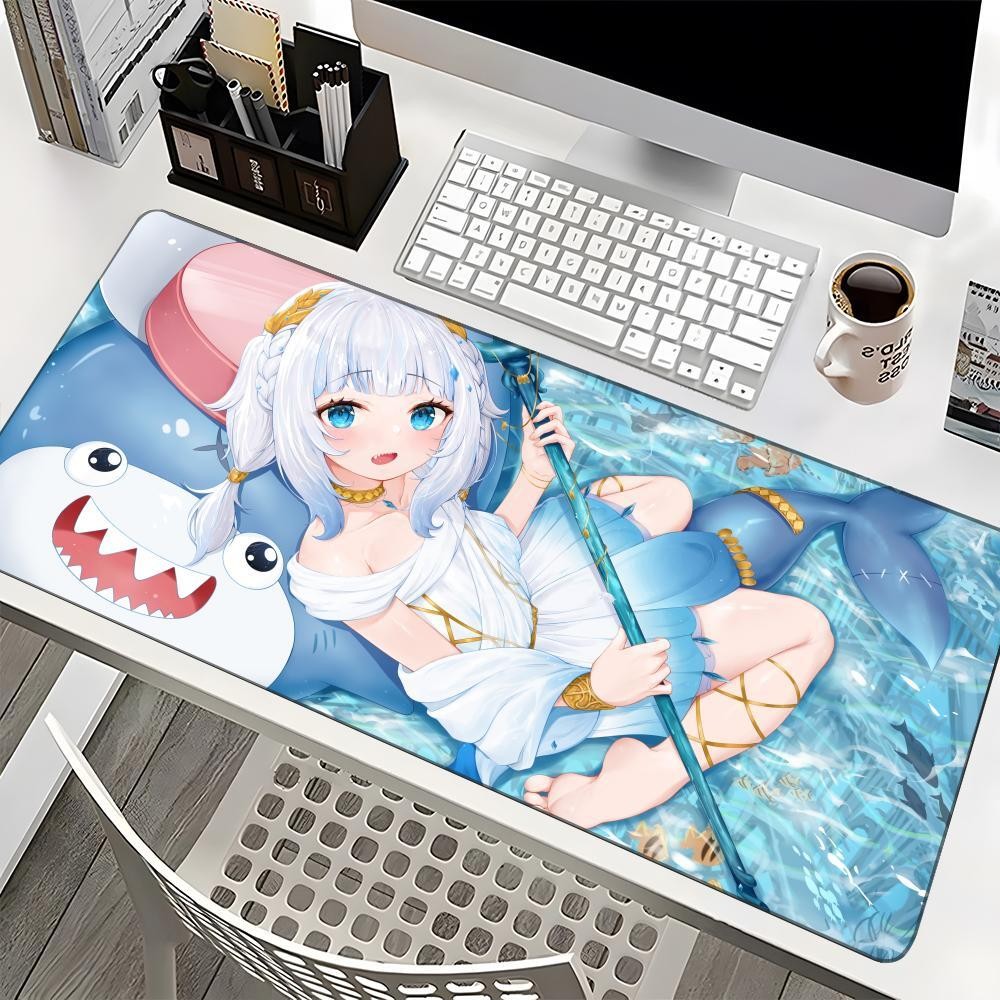 Anime Girl G-Gawr Gura Mouse Pad Game Console Large Table Decoration ...