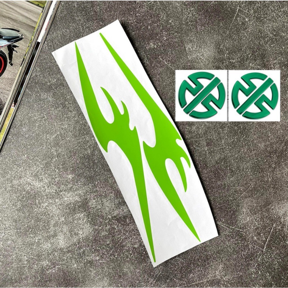 Kawasaki Fairing Sticker Waterproof Reflective Modified Decal ...