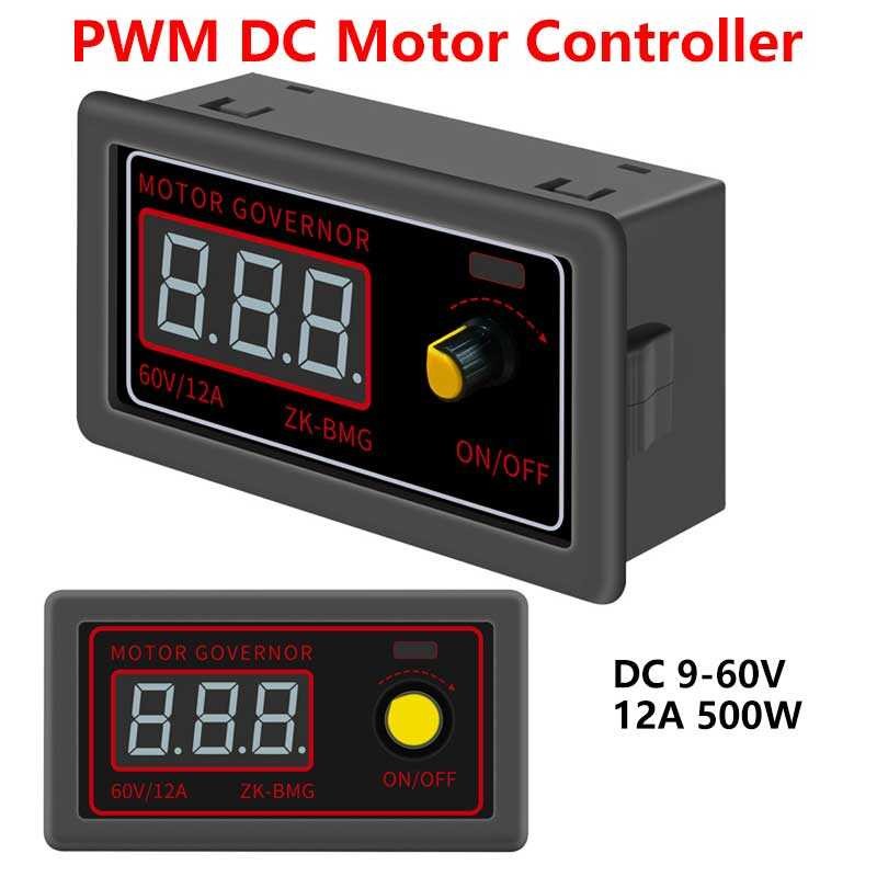 9-60V 12A 500W DC Motor Controller PWM Adjustable Speed Digital Display ...