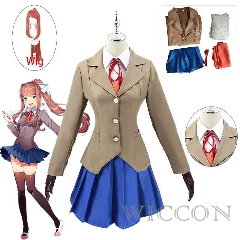 Doki Doki Literature Club Cosplay Perücke Sayori - Rosa Kurzhaar Für Anime Fans