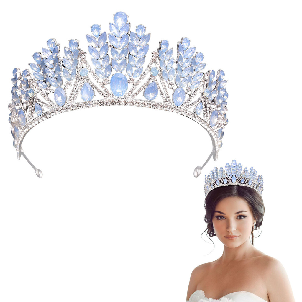 Baroque Bridal Crown Headdress Rhinestone Princess Formal Dress Accessories main image 1
