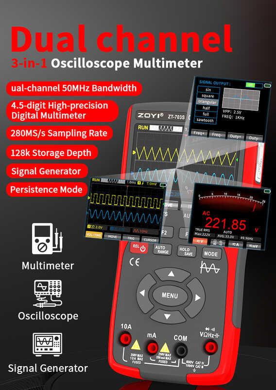 Multi-Instrument ∮ Dual-Channel Oscilloscope Zt-703S Multi-Function ...