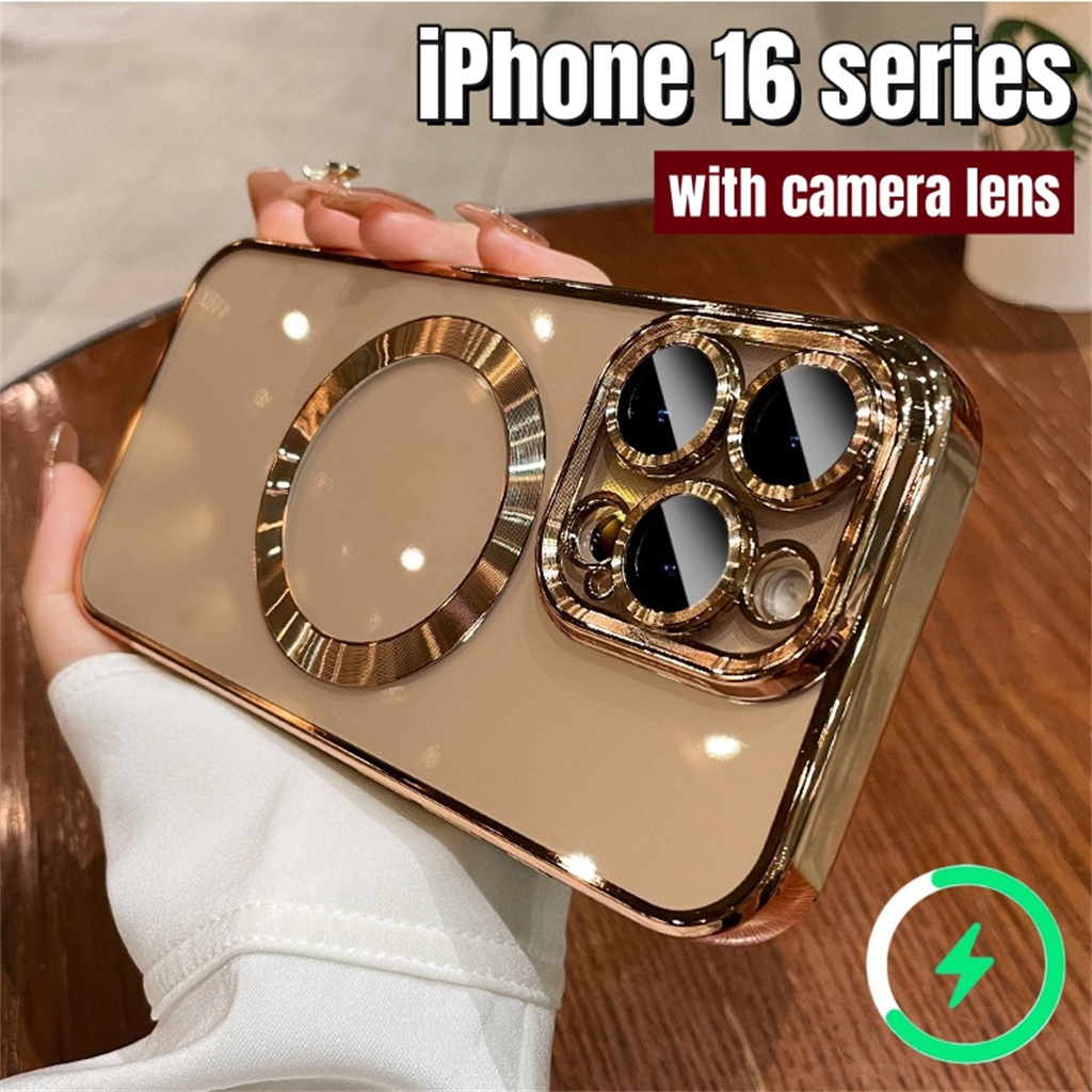 Luxury Desert Gold case for iphone 16 pro max case with camera lens ...