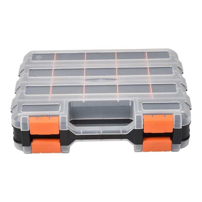 Side Double Tools Box Organizer Plastic Small Parts Storage Case ...