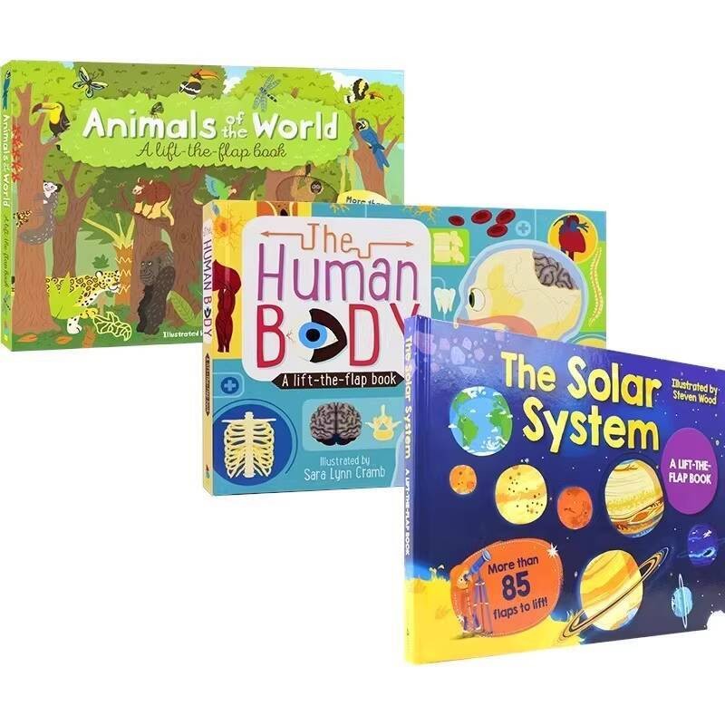 Lift-The-Flap Books Animals Solar System Human Body Children's ...