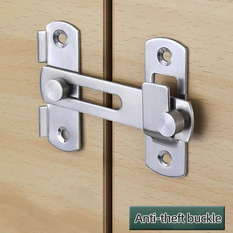 Hasp Lock Stainless Steel Safety Packlock No Punching Clasp Latch For ...