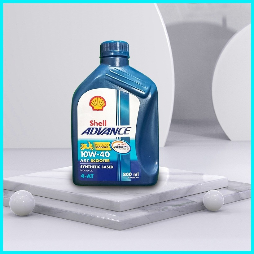 Motorcycle Shell advance BLUE Motorcycle oil 10W-40 800ML | Shopee ...