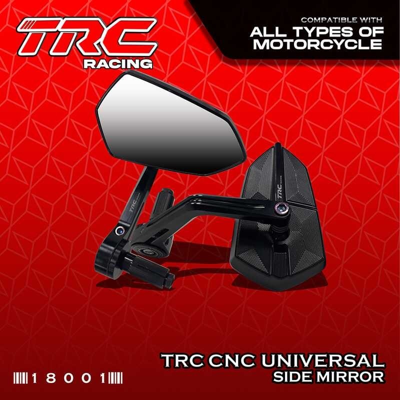 Racing TRC Universal Bar End Side Mirror CNC LTO Approved 18001 ...