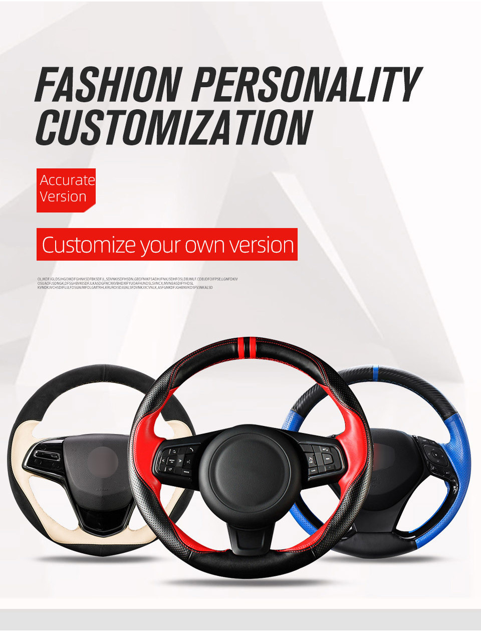 MEWANT Black PU Leather Steering Wheel Cover For Hyundai Tucson 2010-2015