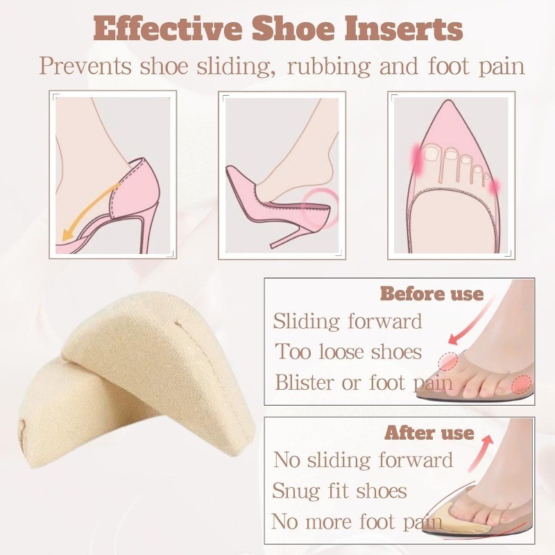 Sponge Forefoot Insert Pads - Women Adjustment Reduce Shoe Size - Pain ...