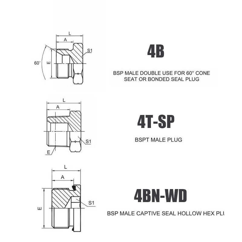 ED ∮ Seag Ring Outer And Inner Hexagonal BSP Thread 1/8