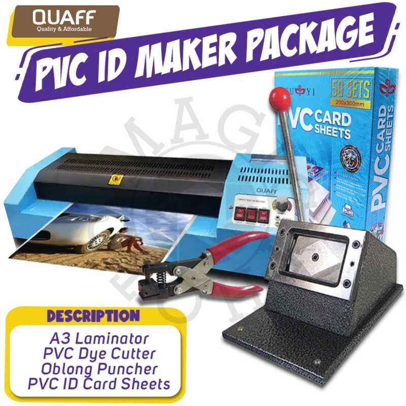 ID ☥ Maker Package (Laminator Die Cutter PVC Sheet | Oblong Puncher ...