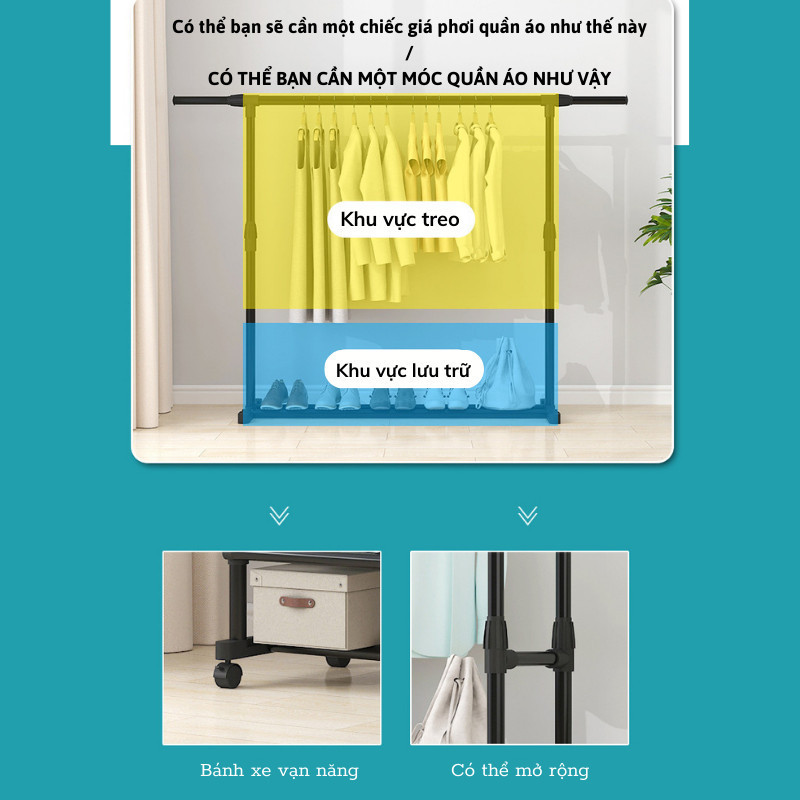 Ikea Mama Thick Frame Clothes Hanging Shelf Sturdy Multifunctional ...
