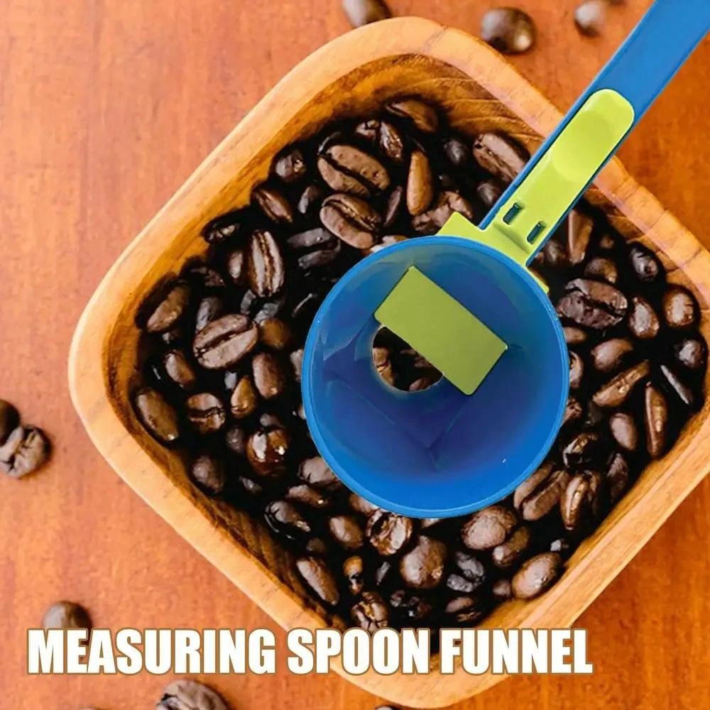 2-Pack Adjustable Measuring Funnel Spoon - Protein Powder, Coffee, Mess-Free Sliding Scoop