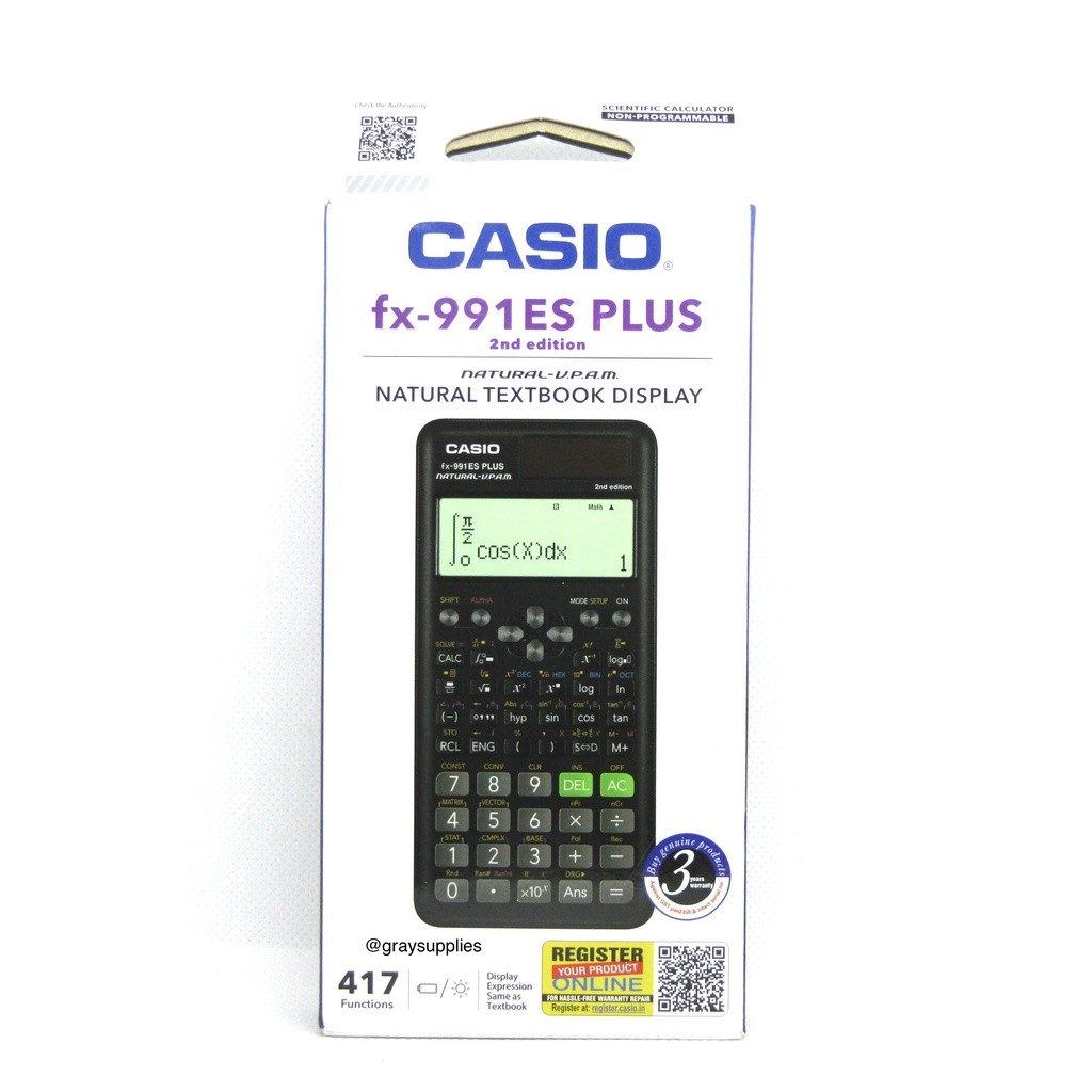 CASIO Calculator FX-991ES PLUS 2ND EDITION (Original) | Shopee Philippines