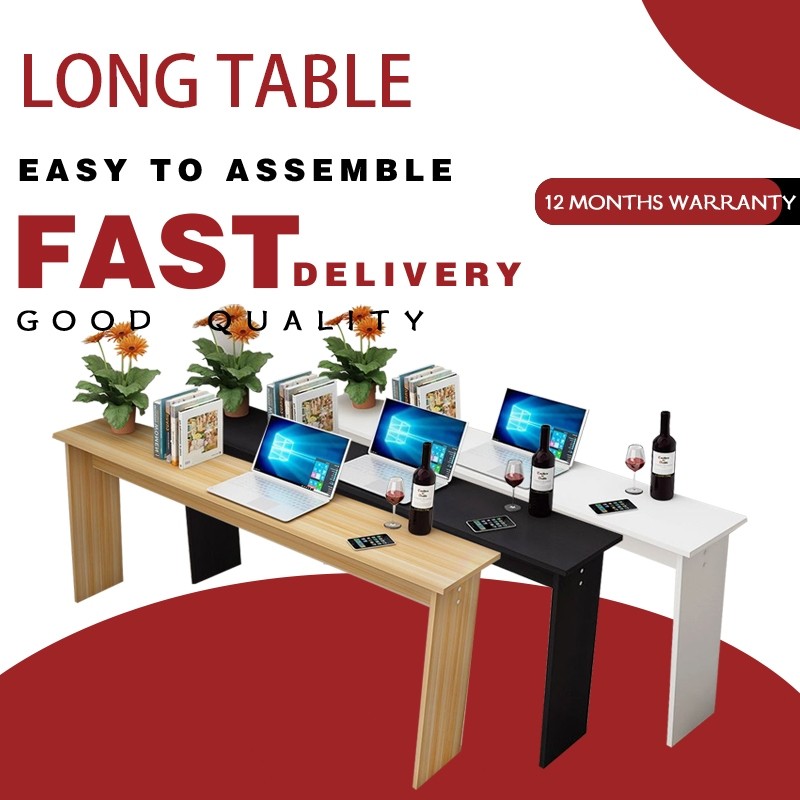 Simple long table against the wall ultra narrow table computer table ...