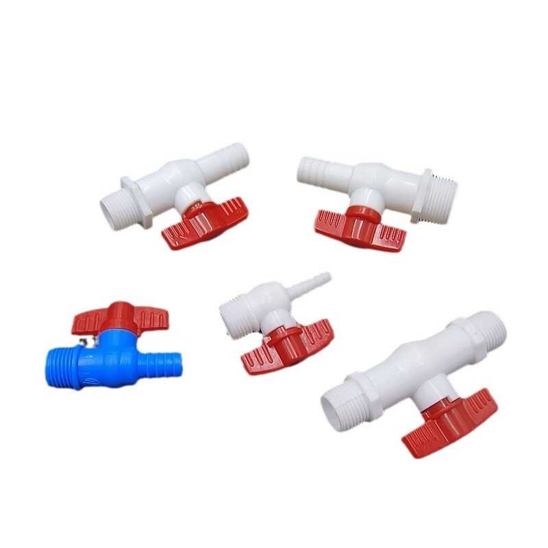 Thread Plastic Double Ball Valve Single Thread Ball Valve Barbed Head ...