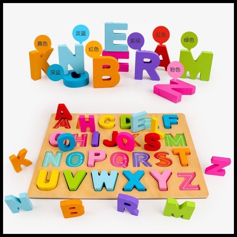 BABA Colorful 3D Embossed Chunky Alphabet Letter Abc Number Shape ...