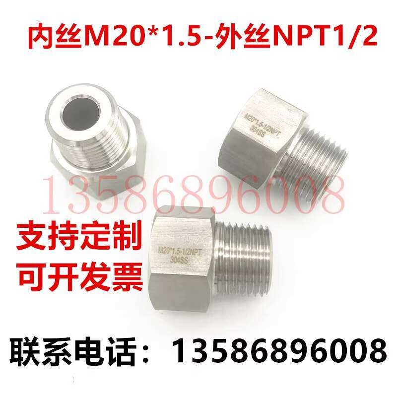 Pressure Gauge Stainless Steel and External Thread Connector Instrument ...