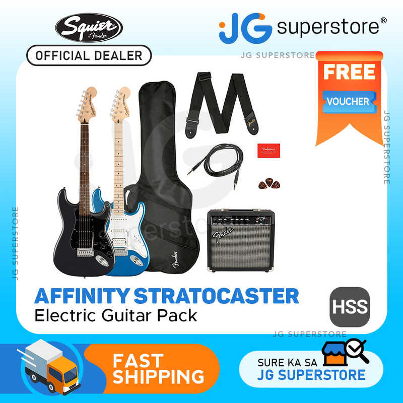 Squier mula sa Fender Affinity Stratocaster HSS Pack Electric Guitar