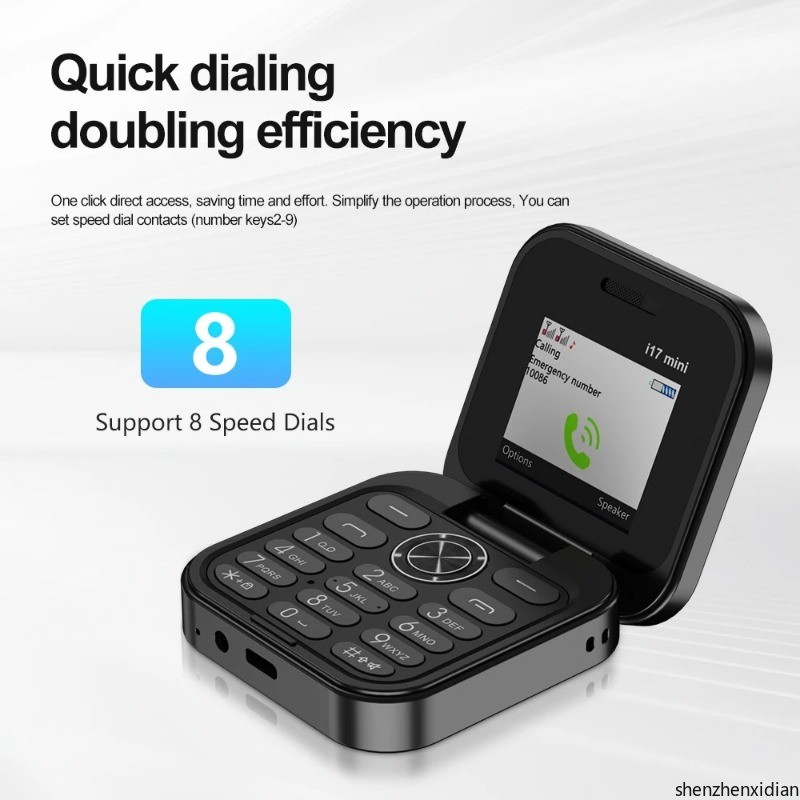 i17 Mini Dual SIM Card Fold Mobile Phone 2G Network Video Player ...