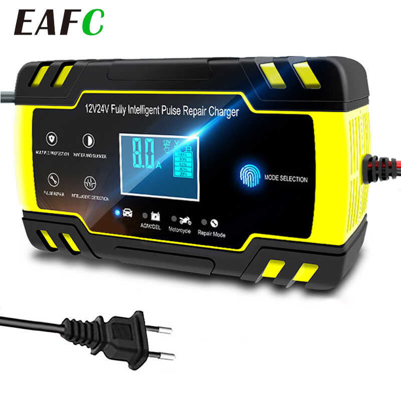Car 3 1 Battery Charger 12/24V 8 Screen Pulse Repair Fast Power