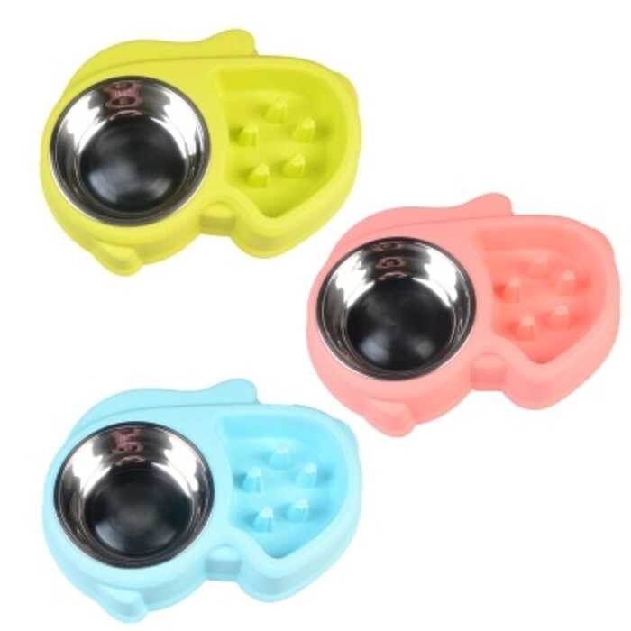 AntiMite Slow Teddy Cat Basin Than Bear Food Pet Water Drinking Dog