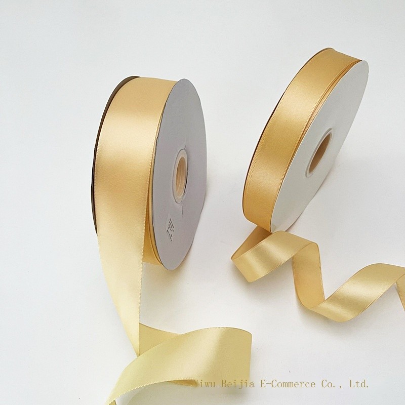 0.6CM light gold ribbon 4cm roll flower art packaging ribbon red wine ...